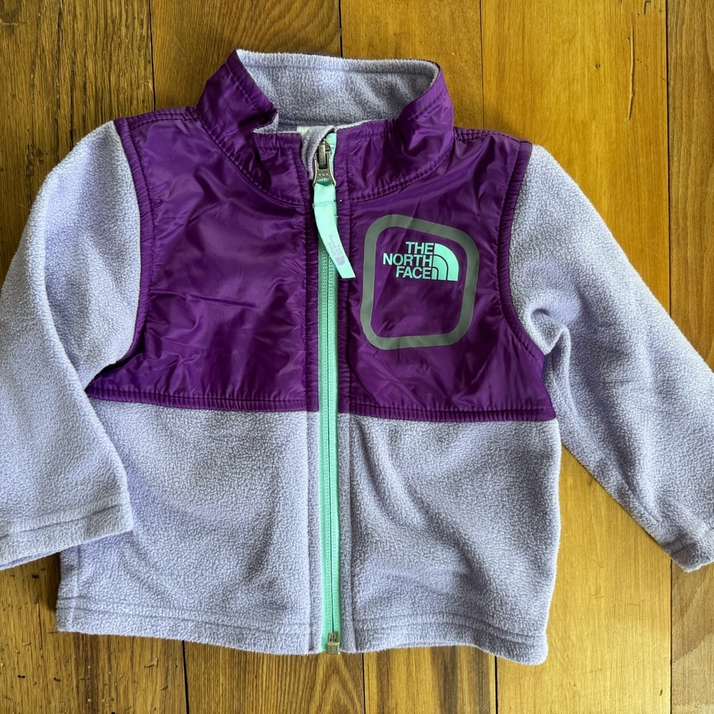The North Face Purple and Gray Fleece Jacket